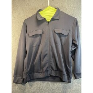 Haband Casual Joe Mens Jacket Size XL Gray Long Sleeves Full Zip & Pockets